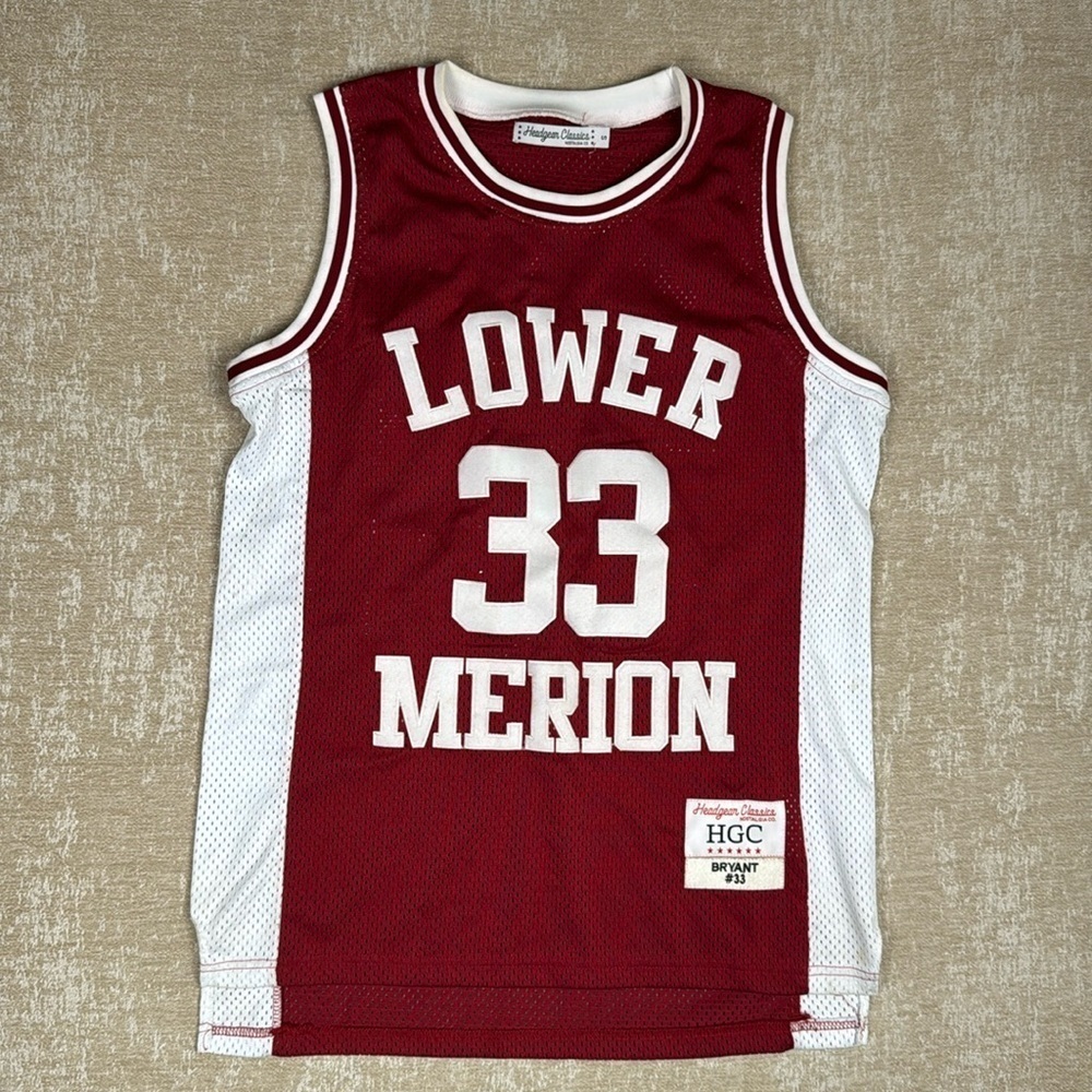 Kobe Bryant Jersey Adult Med Red Headgear Classics Lower Merion  Mens